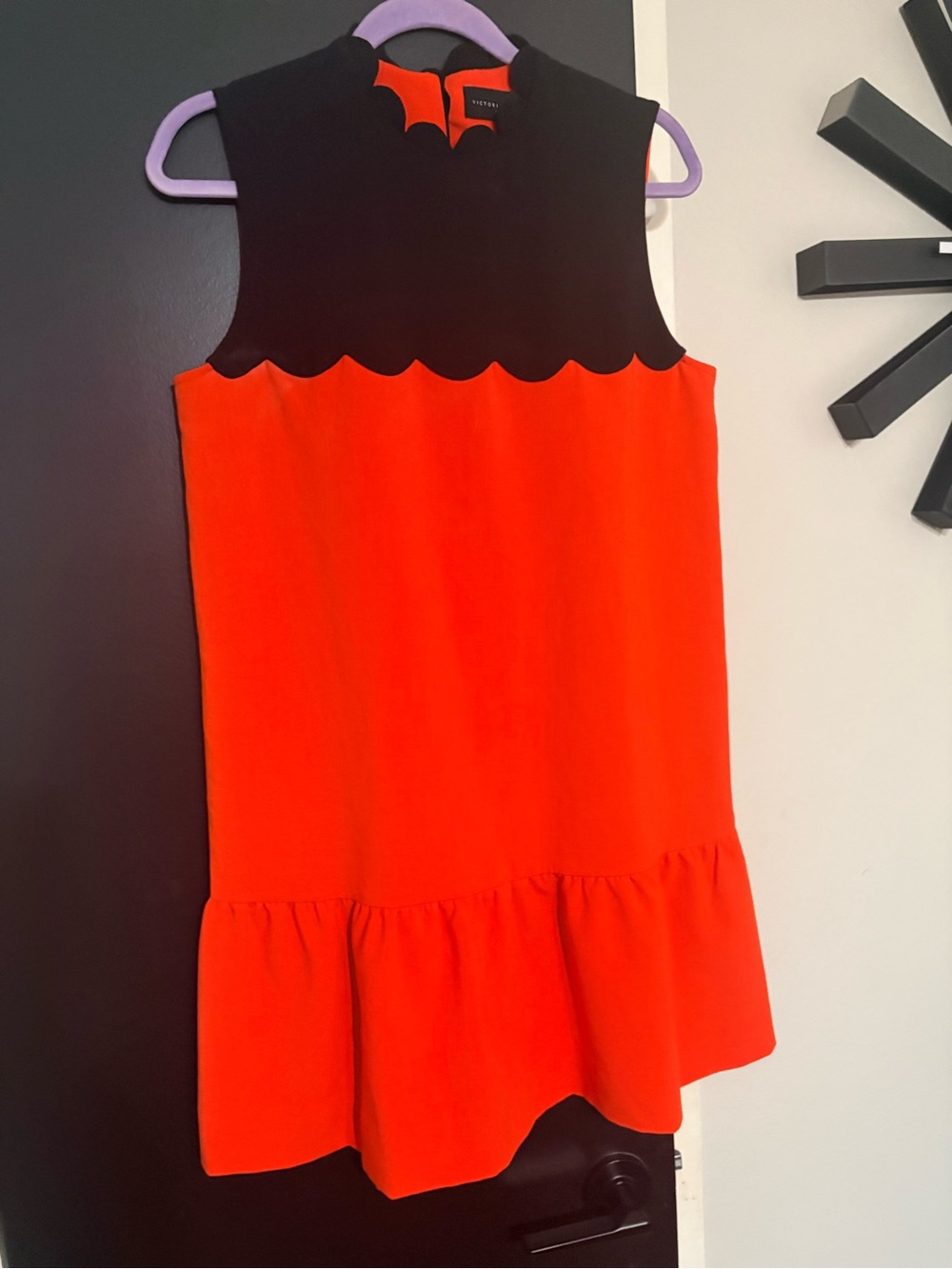 Victoria Beckham for Target Two-Tone Scalloped Shift Dress sz medium